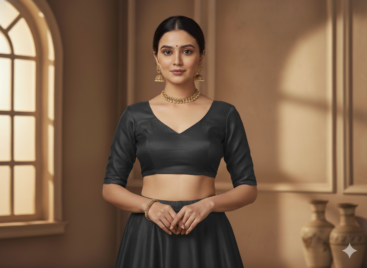 गहरे भूरे रंग का सादा शुद्ध विस्कोस गाजी सिल्क कपड़ा