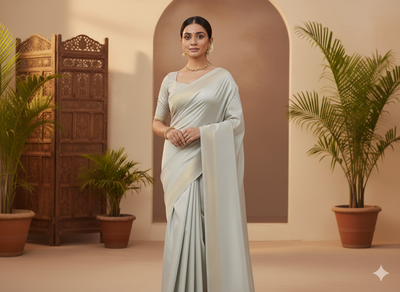 सफ़ेद सादा शुद्ध रंगने योग्य विस्कोस गाजी सिल्क कपड़ा