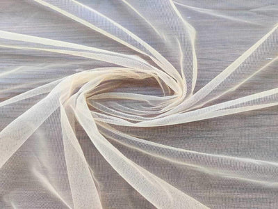 Light Pastel Yellow Yellow Plain Mono Net Fabric