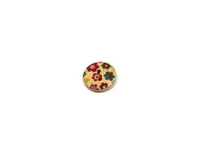 Multicolour Floral Printed 2 Hole Wooden Buttons5