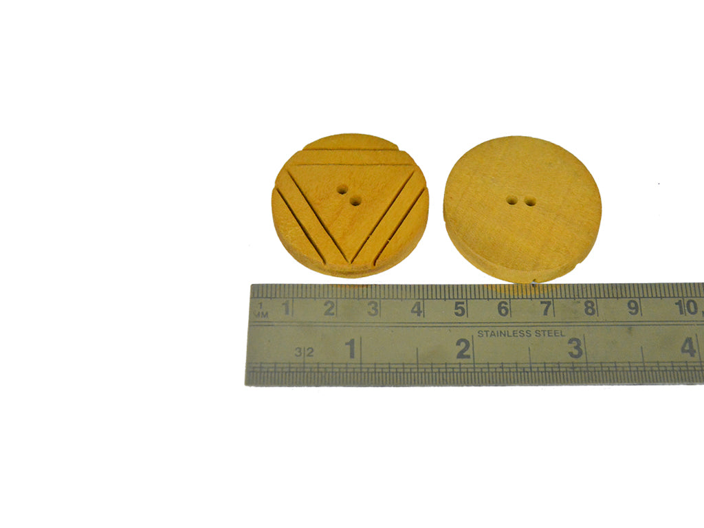 Geometric Triangle 2 Hole Wooden Buttons