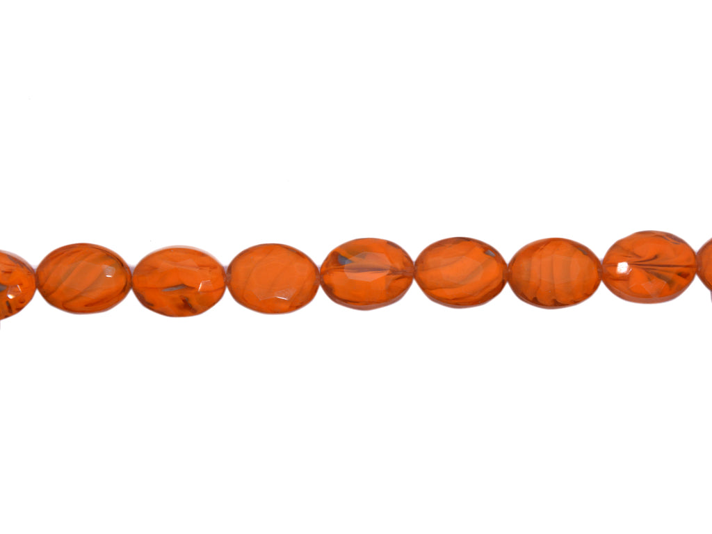 Orange Grey Double Tone Designer Glass Beads