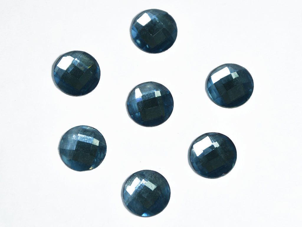 Blue Circular Glass Stones