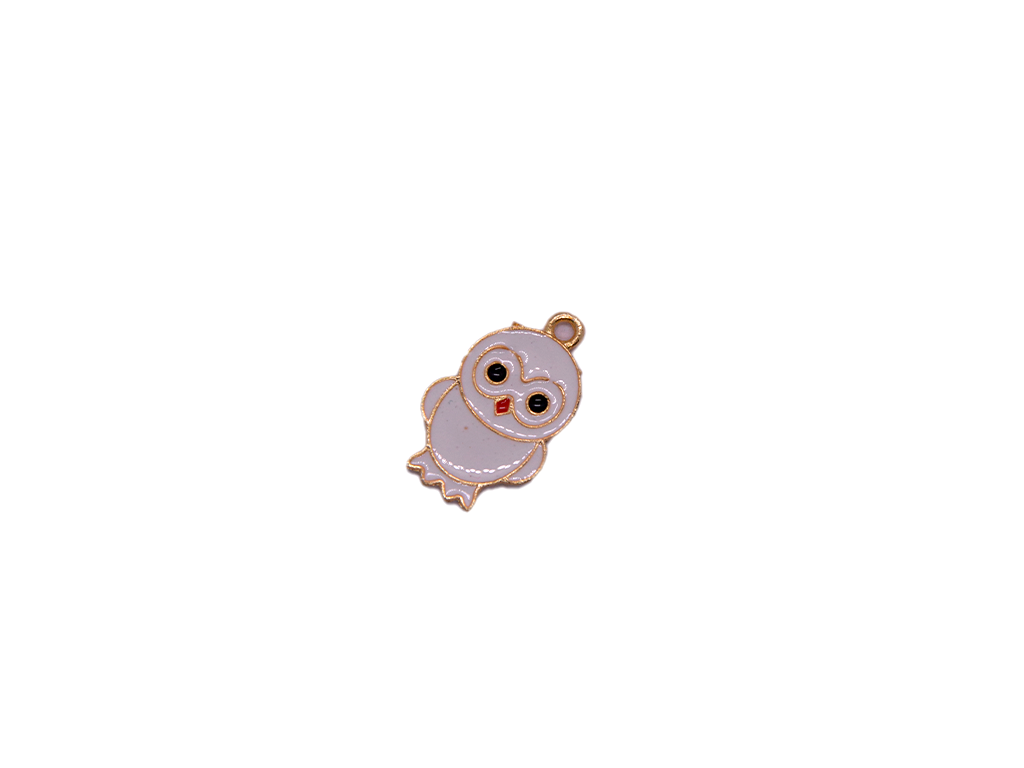 White Owl Metal Charms