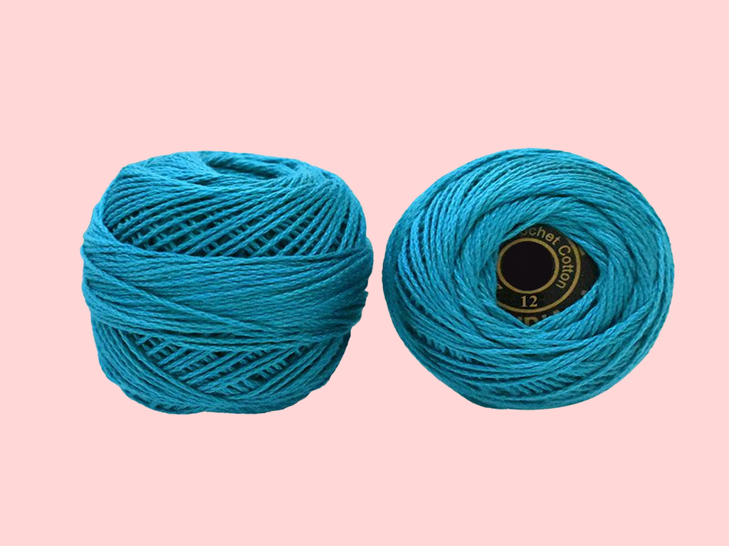 azurebluecolorthickcottonthread