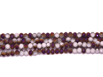 Amethyst Purple and White Double Tone Crystal Beads