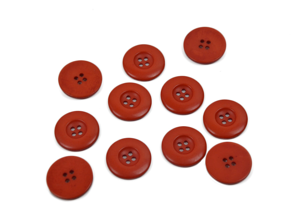 Dark Orange Matte Finish Chalk Buttons