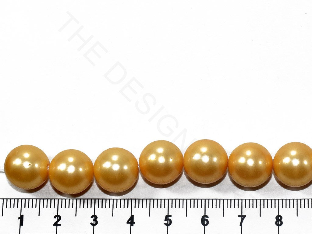 Golden Round Shell Pearls (14 mm) | The Design Cart (3785192833058)