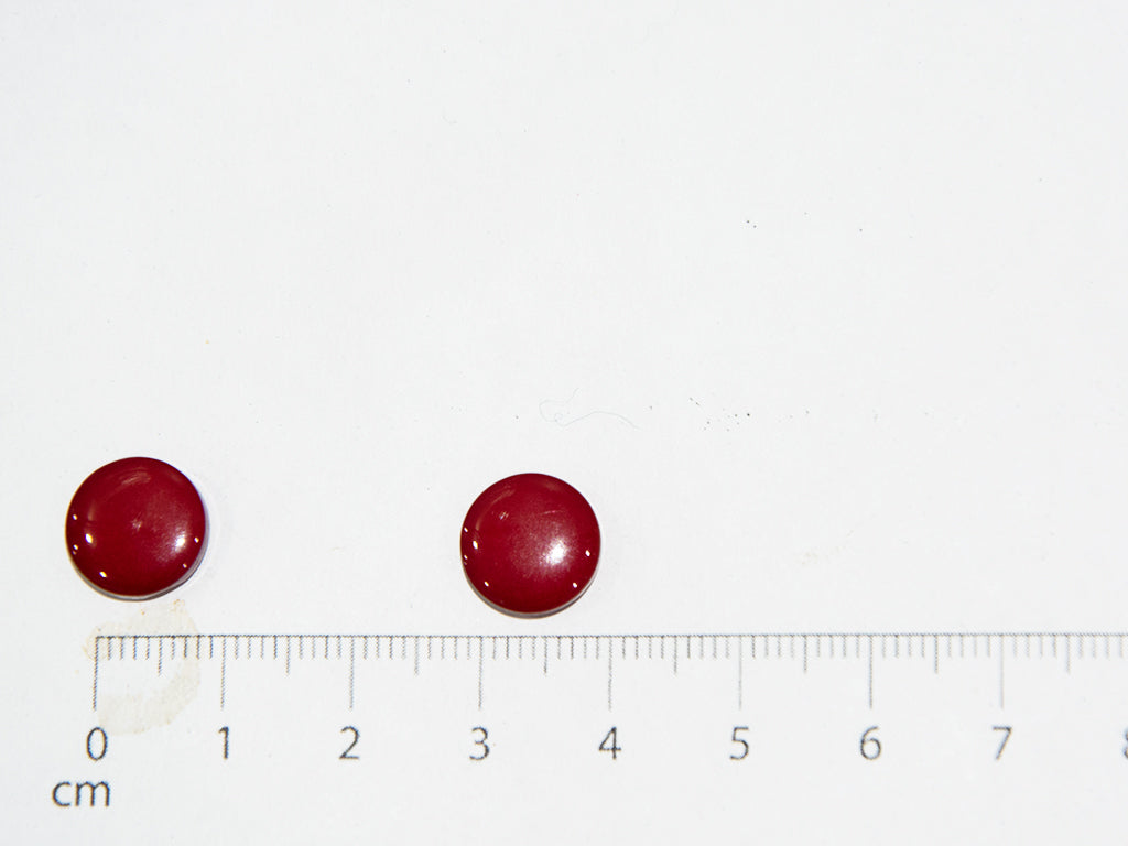Dark Red Circular Marble Acrylic Buttons
