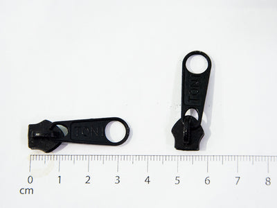 Black Metal Zipper Sliders / Pull Tab