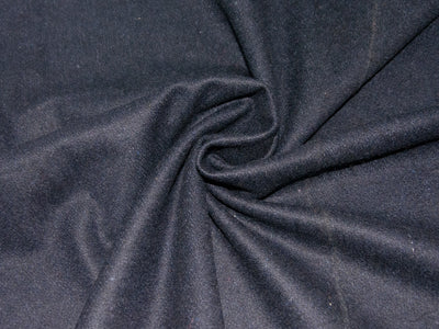 Precut 1.4 Metre Dark Blue Tweed Wool Fabric
