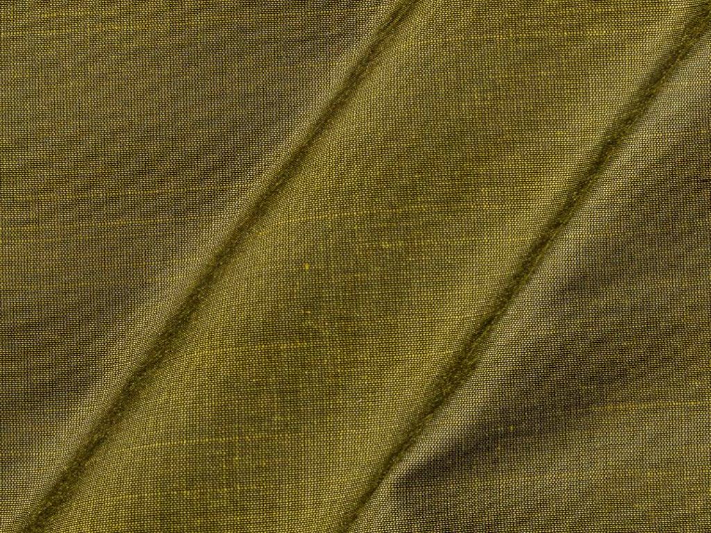 Olive Poly Artificial Silk Fabric