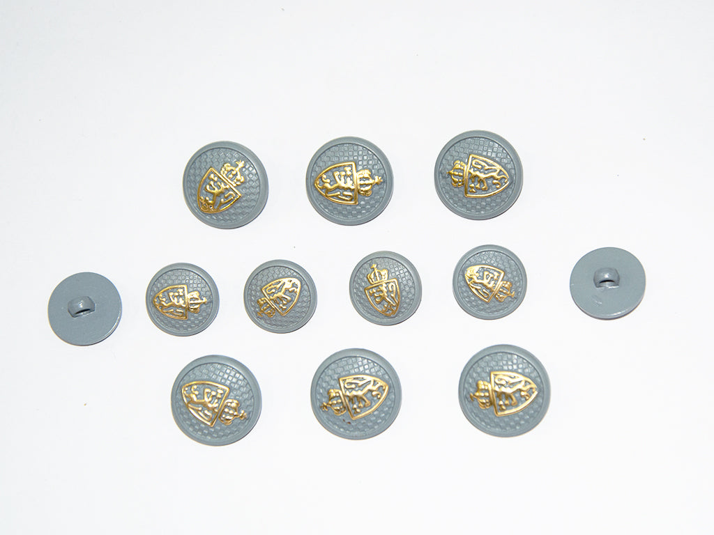 Gray Designer Acrylic Suit Buttons