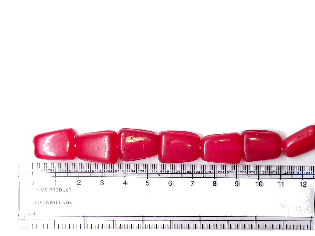 Red Fire Polished Tumble Glass Beads