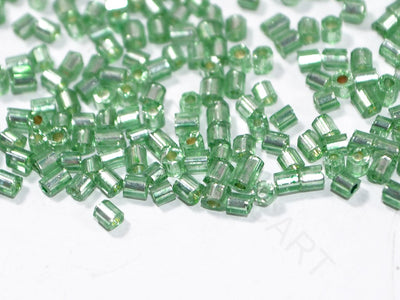 Green 2 Cut Inside Color Seed Beads | The Design Cart (3929886294050)