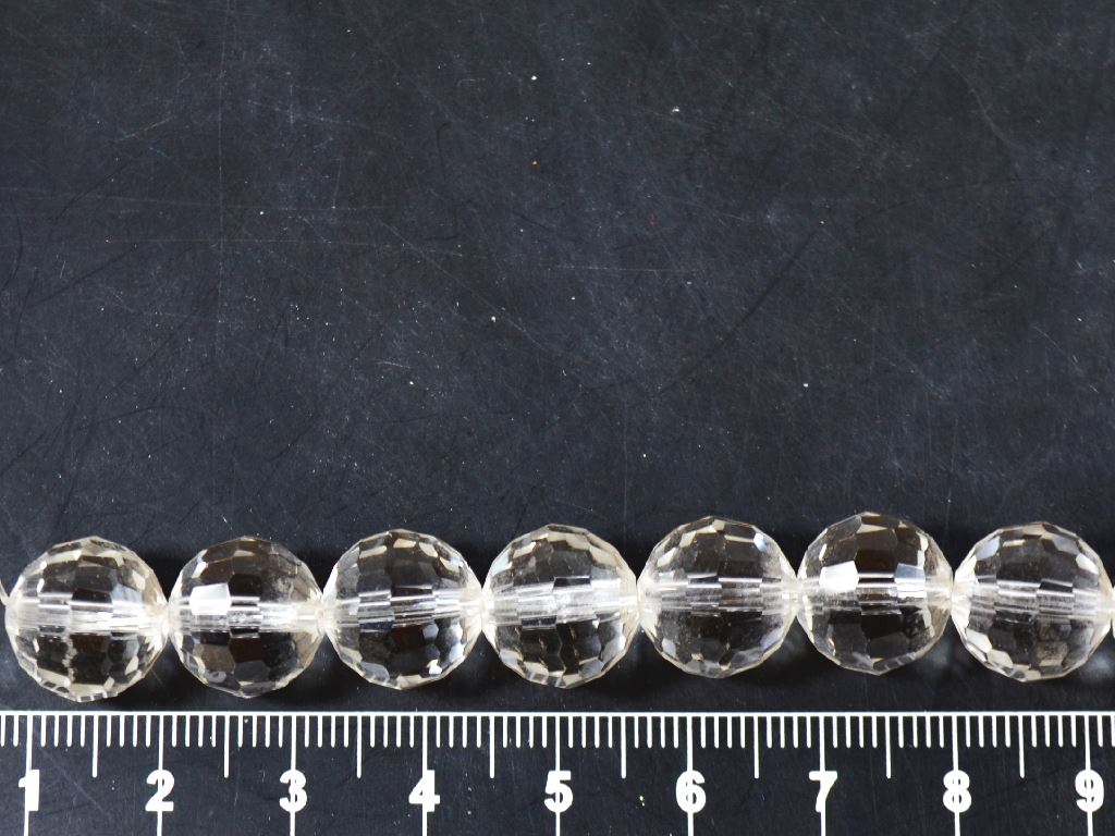 White Transparent Faceted Spherical Crystal Beads | The Design Cart (3836563161122)