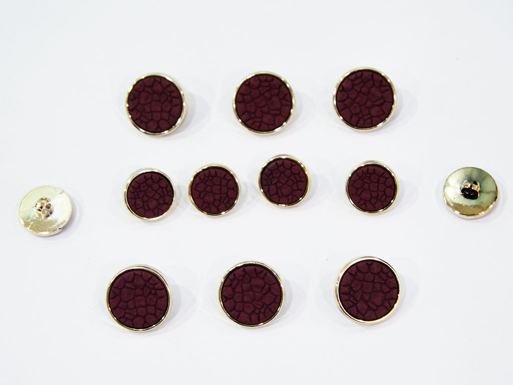 Maroon Designer Acrylic Suit Buttons