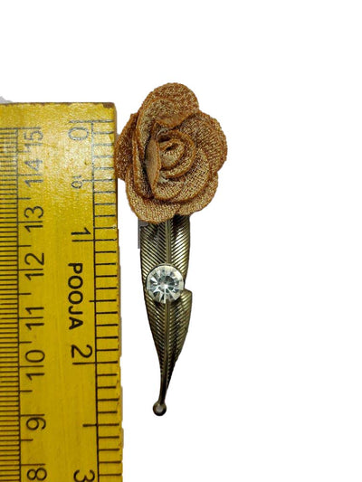 Brown Flower Brooch