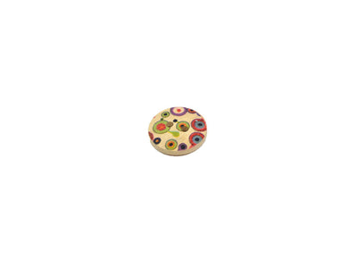 Multicolour Circle Printed 2 Hole Wooden Buttons1