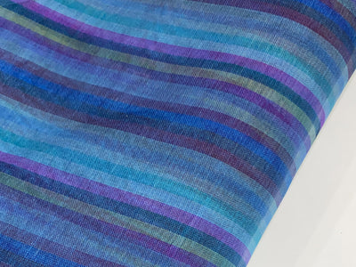 blue-multicolour-stripes-polyester-organza-fabric