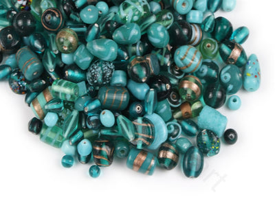 Teal Handmade Glass Beads | The Design Cart (1843986464802)