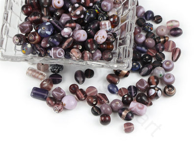 Purple Assorted Handmade Glass Beads | The Design Cart (1843986530338)