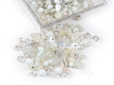 Crystal White Assorted Handmade Glass Beads | The Design Cart (1843986923554)