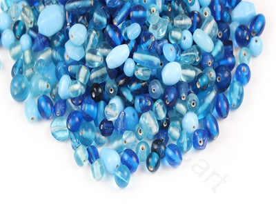 Blue Assorted Handmade Glass Beads | The Design Cart (1843987152930)