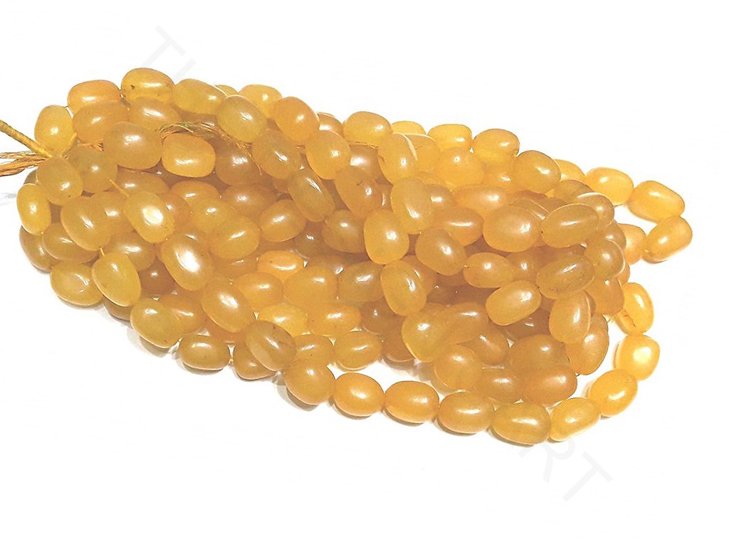 Mustard Yellow Semi Precious Quartz Tumble Beads | The Design Cart (4333695959109)