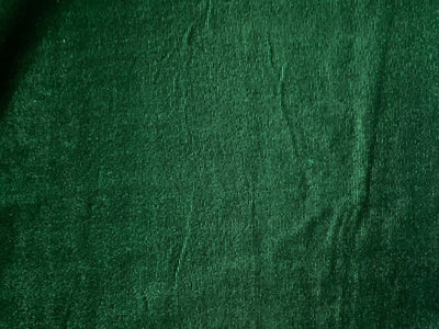 Bottle Green Plain Viscose Micro Velvet Fabric