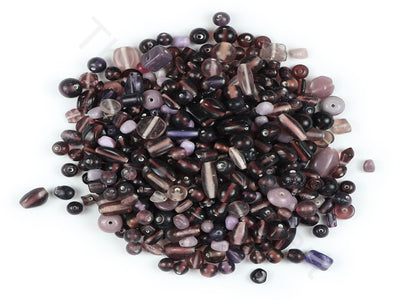 Purple Assorted Handmade Glass Beads | The Design Cart (1843987251234)