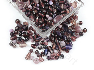 Purple Assorted Handmade Glass Beads | The Design Cart (1843987251234)