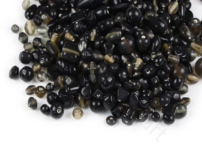 Black Assorted Handmade Glass Beads | The Design Cart (1843987480610)