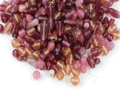 Pink Assorted Handmade Glass Beads | The Design Cart (1843987742754)