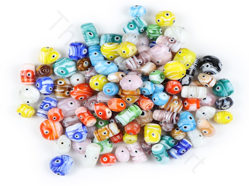 Multicolour Assorted Eye Glass Beads | The Design Cart (1843988037666)