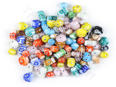 Multicolour Assorted Eye Glass Beads | The Design Cart (1843988037666)