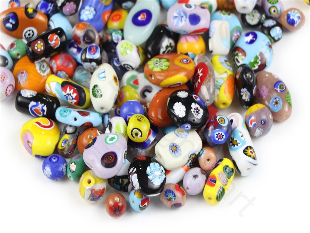 Multicolour Assorted Italian Glass Beads | The Design Cart (1843988135970)