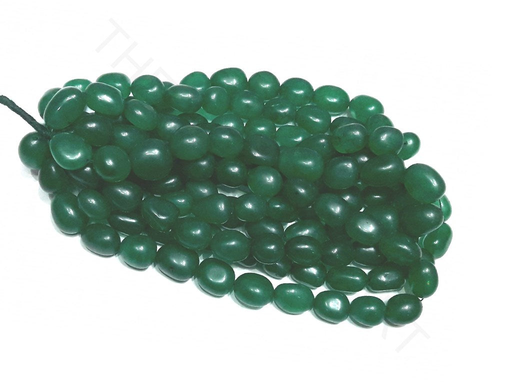 Dark Green Semi Precious Quartz Tumble Beads | The Design Cart (4333695991877)