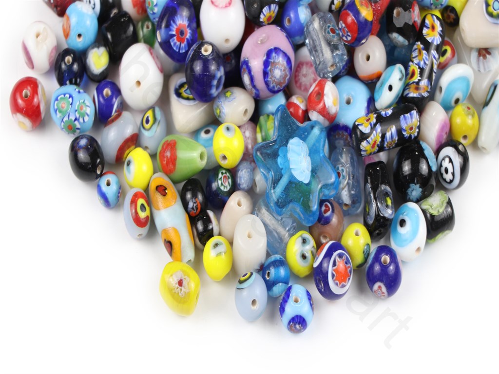 Multicolour Assorted Italian Glass Beads | The Design Cart (1843988201506)