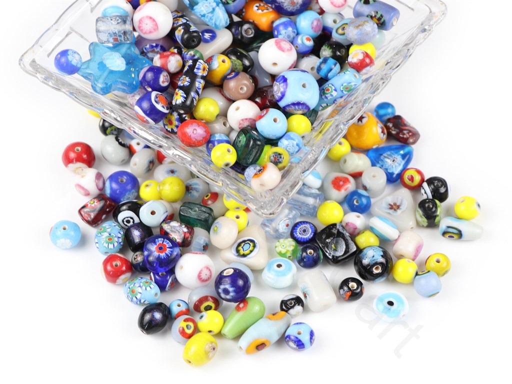Multicolour Assorted Italian Glass Beads | The Design Cart (1843988201506)