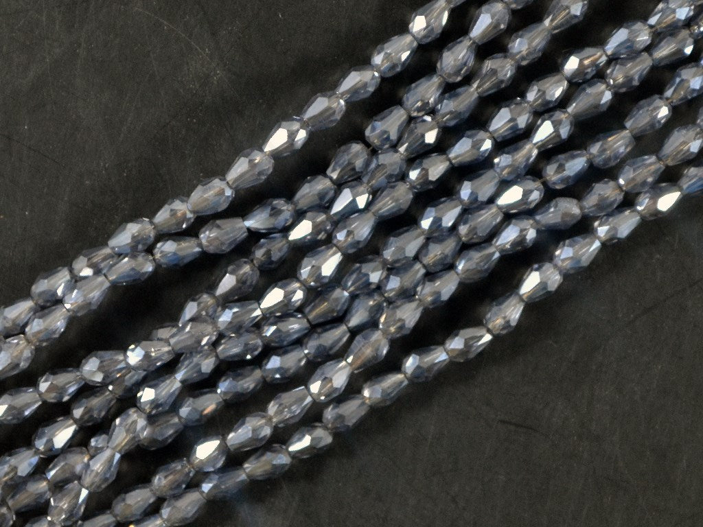 Lustrous Lilac Transparent Drop / Briolette Crystal Beads | The Design Cart (4079157805090)