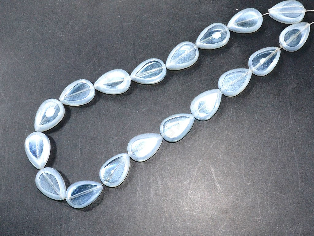Light Blue Leaf Glass Pearls | The Design Cart (3785181200418)
