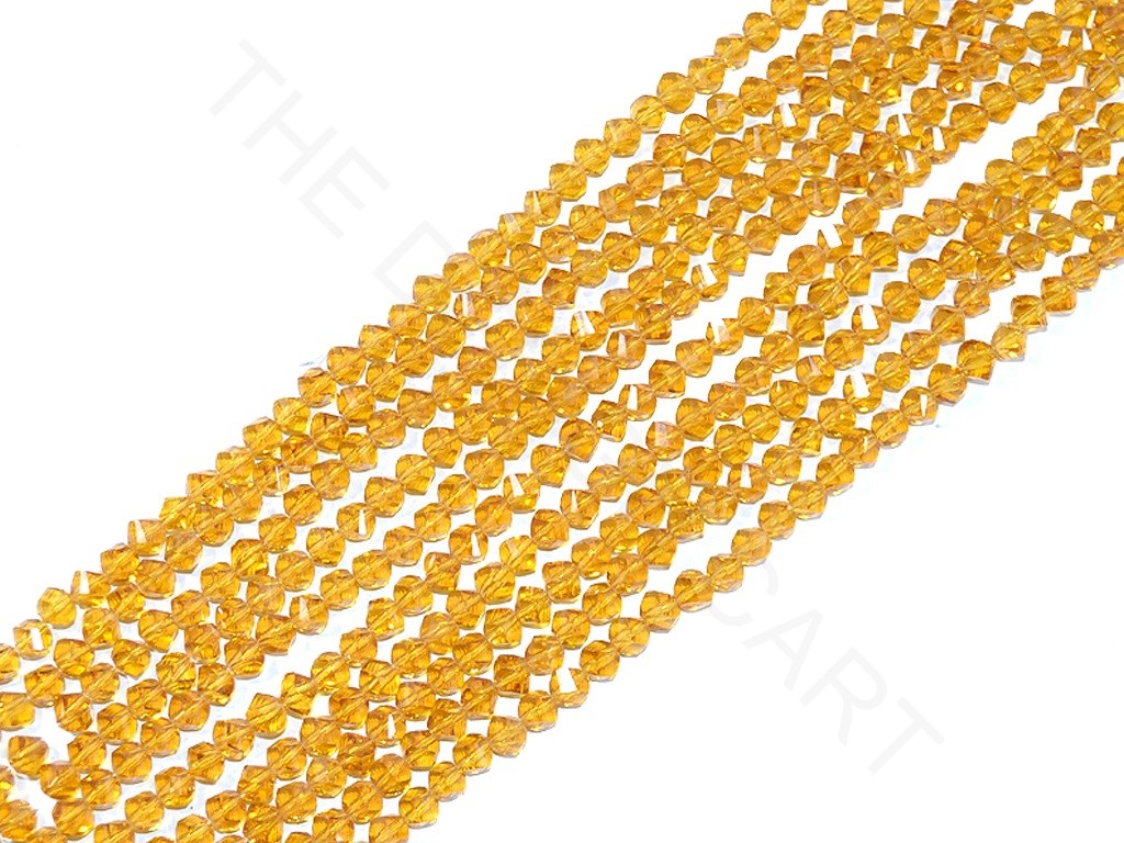 Golden Irregular Hexagonal / S-Cut Crystal Beads | The Design Cart (3824459612194)