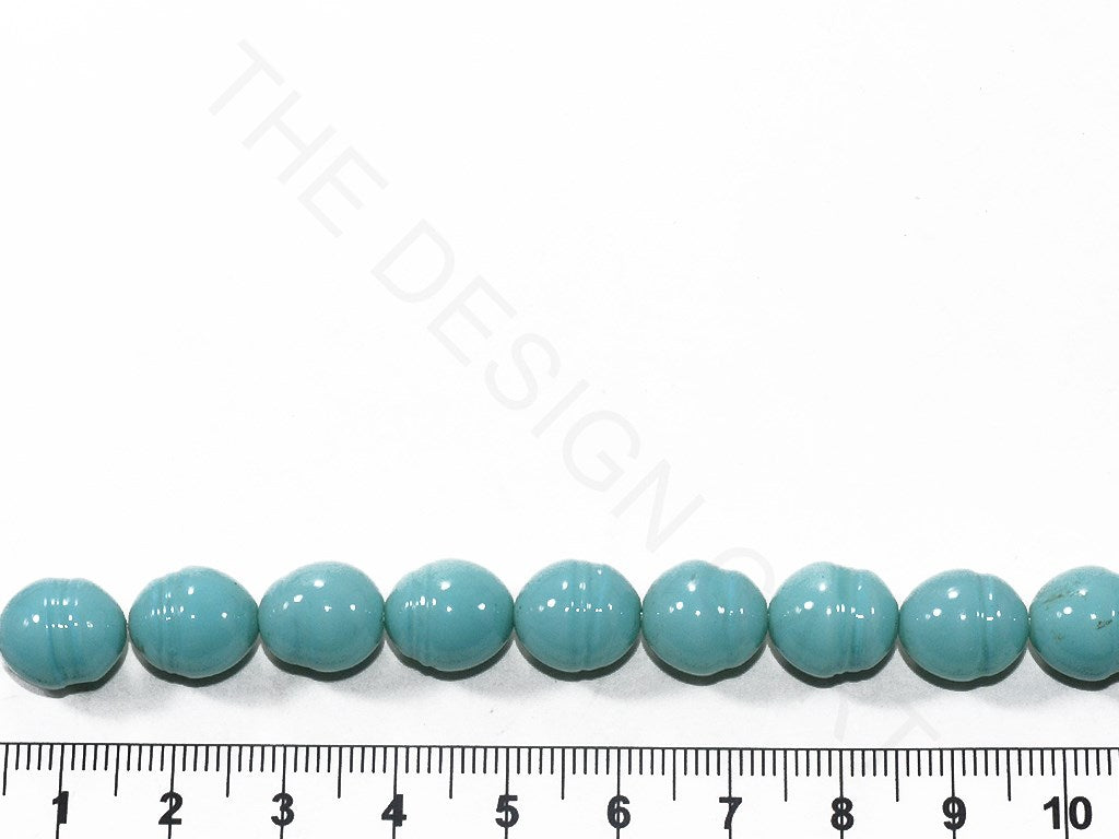 Turquoise Round Glass Pearls | The Design Cart (3785181364258)
