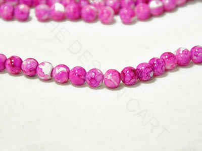 Hot Pink Spherical Glass Pearls | The Design Cart (4357669191749)