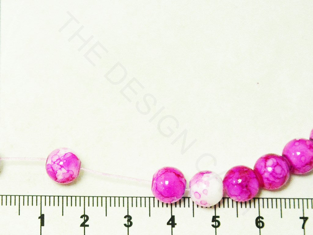 Hot Pink Spherical Glass Pearls | The Design Cart (4357669191749)