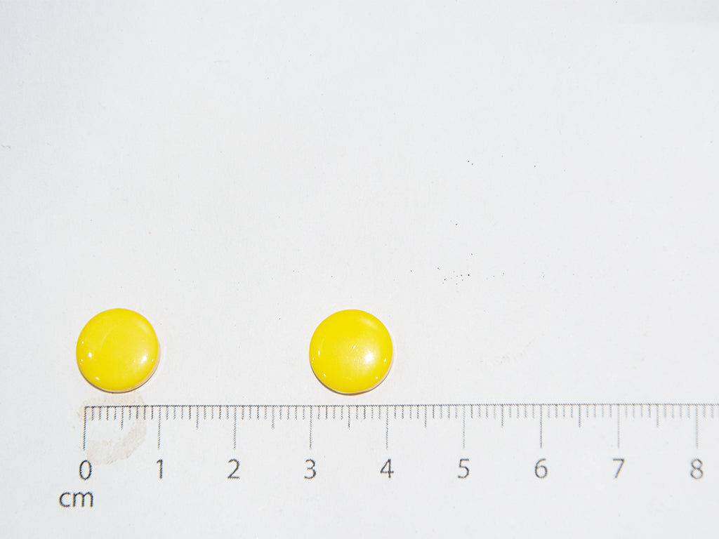 Dark Yellow Circular Marble Acrylic Buttons