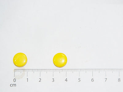 Dark Yellow Circular Marble Acrylic Buttons