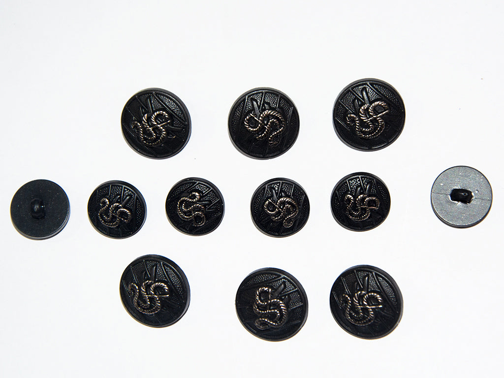 Black Designer Acrylic Suit Buttons