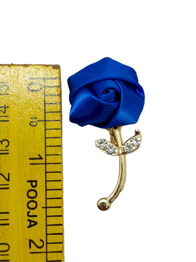 Ocean Blue Flower Designer Brooch